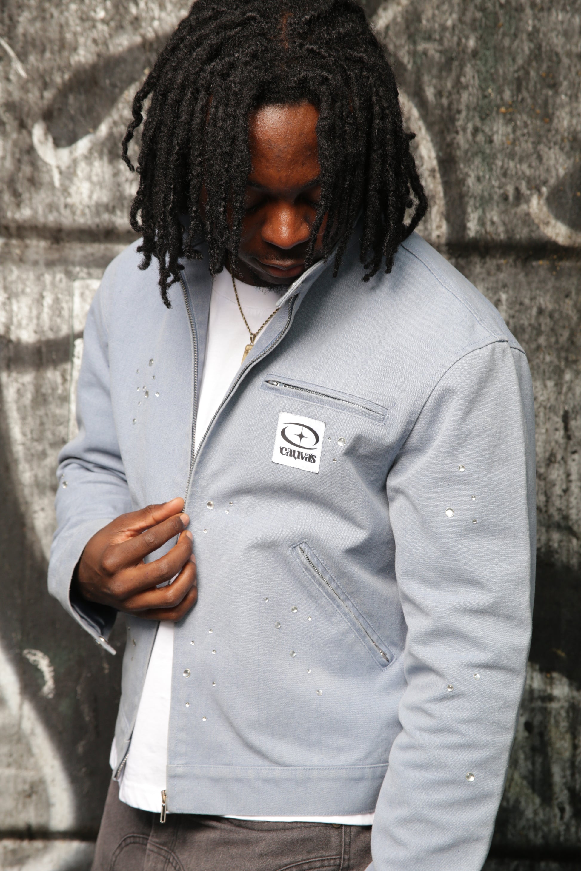 Blue “WATERPROOF” Bikers jacket