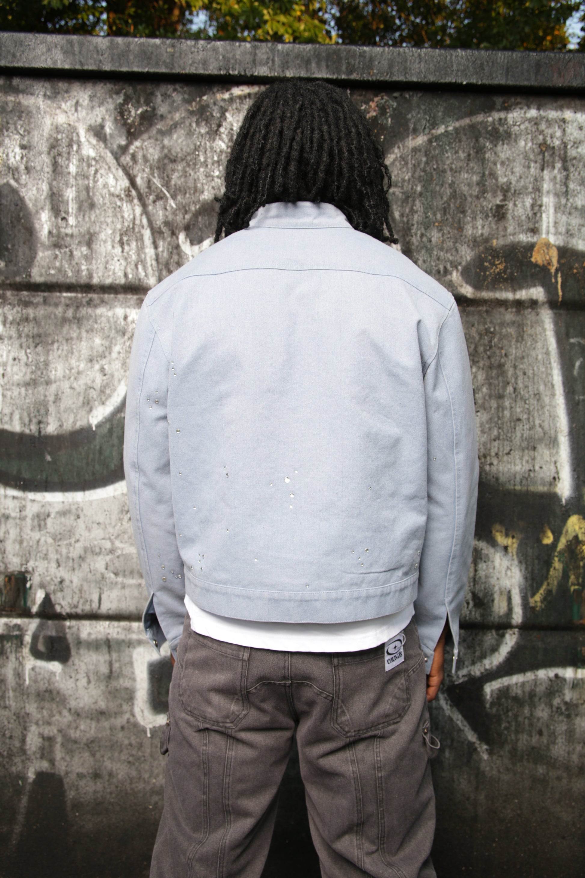 Blue “WATERPROOF” Bikers jacket