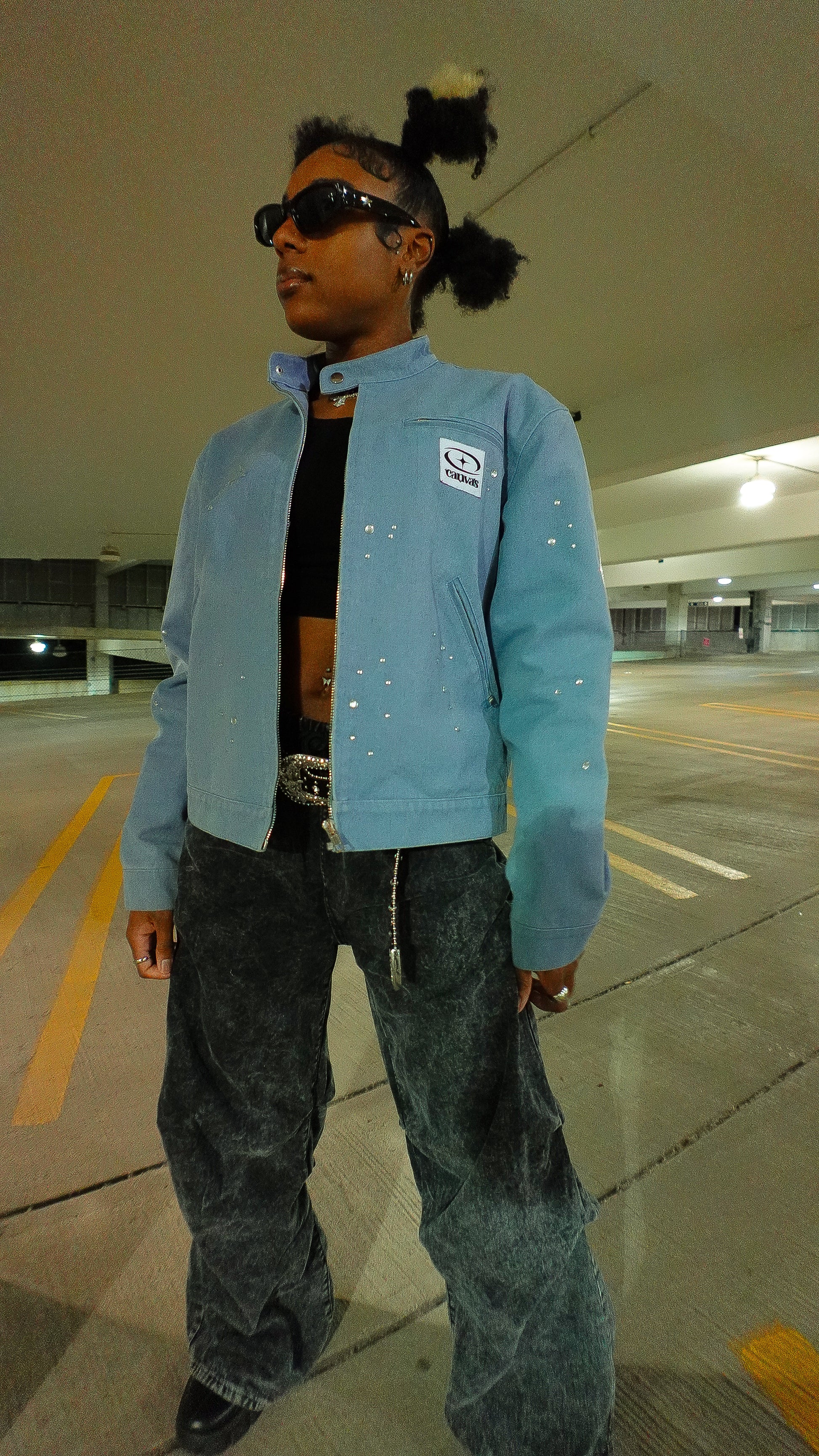 Blue “WATERPROOF” Bikers jacket